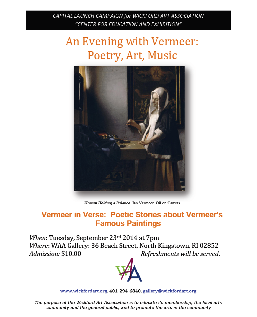 An Evening with Vermeer: Poetry, Art, and Music